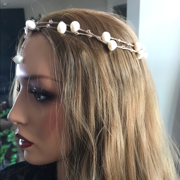 Baroque Pearl & Crystal Crochet Long Necklace - Picture 7 of 8